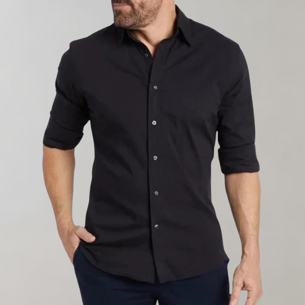 Adrian | Refined Slim-Fit Button-Up Shirt - Valereo