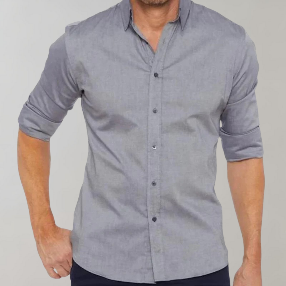 Adrian | Refined Slim-Fit Button-Up Shirt - Valereo