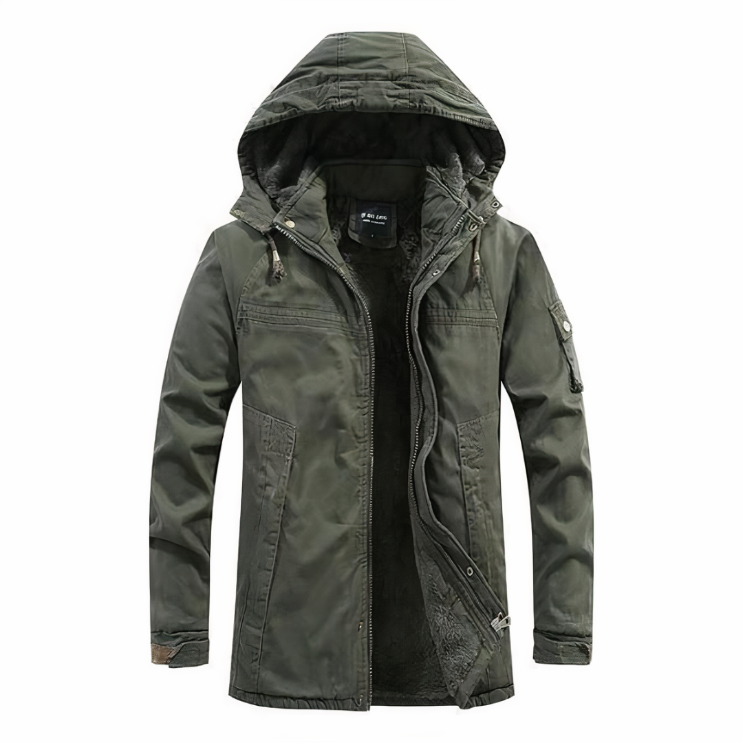 Andrew | Casual Fleece-Lined Hooded Parka Jacket - Valereo