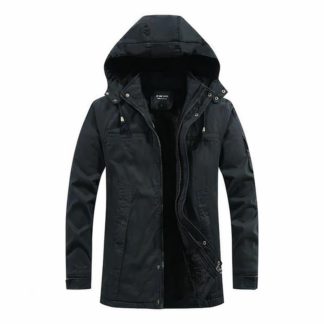 Andrew | Casual Fleece-Lined Hooded Parka Jacket - Valereo