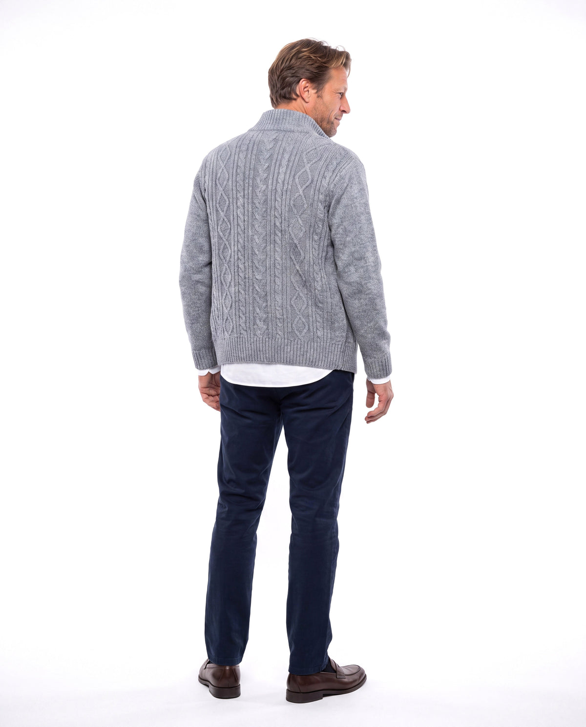 Andrew | Cozy Cable-Knit Zip Cardigan - Valereo