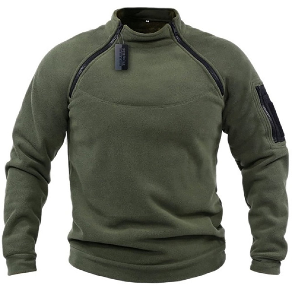 Andrew | Modern Zip-Collar Fleece Sweater - Valereo