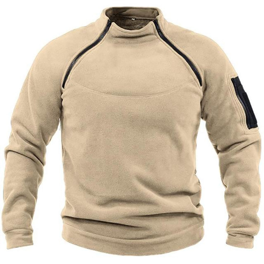 Andrew | Modern Zip-Collar Fleece Sweater - Valereo