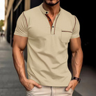 Andrew | Stylish Mandarin Collar Polo Shirt - Valereo