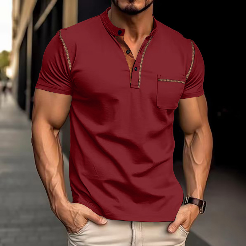 Andrew | Stylish Mandarin Collar Polo Shirt - Valereo