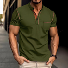 Andrew | Stylish Mandarin Collar Polo Shirt - Valereo