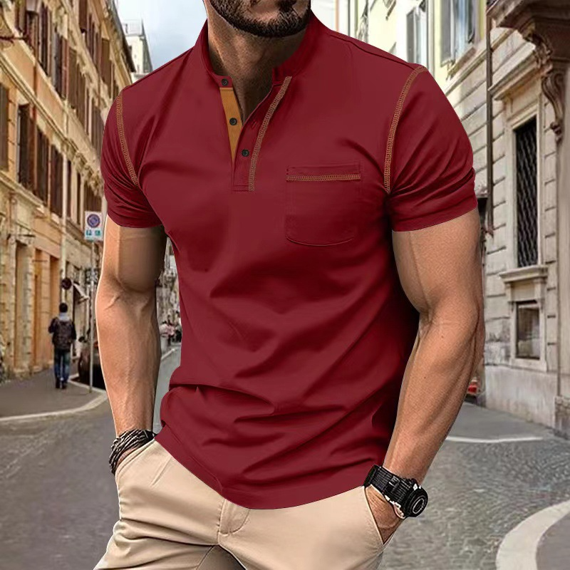Andrew | Stylish Mandarin Collar Polo Shirt - Valereo