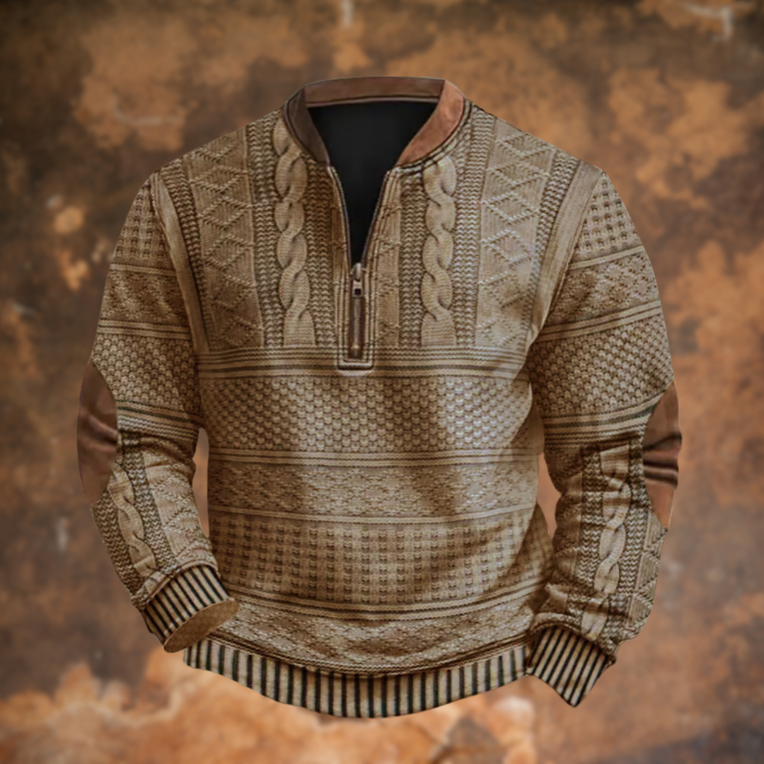 Anthony | Classic Cable Knit Half-Zip Sweater - Valereo