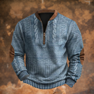Anthony | Classic Cable Knit Quarter-Zip Sweater - Valereo