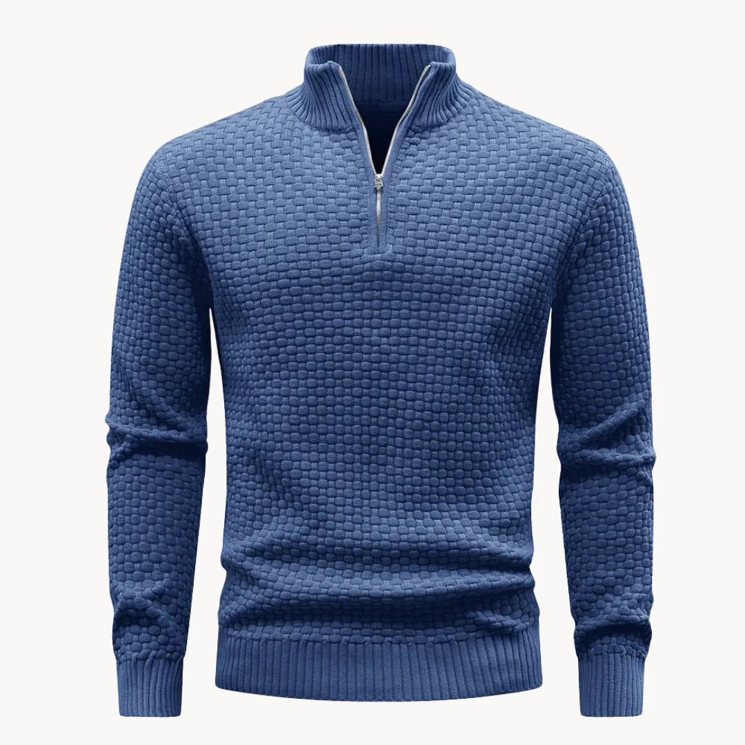 Anthony | Modern Quarter-Zip Knit Sweater - Valereo