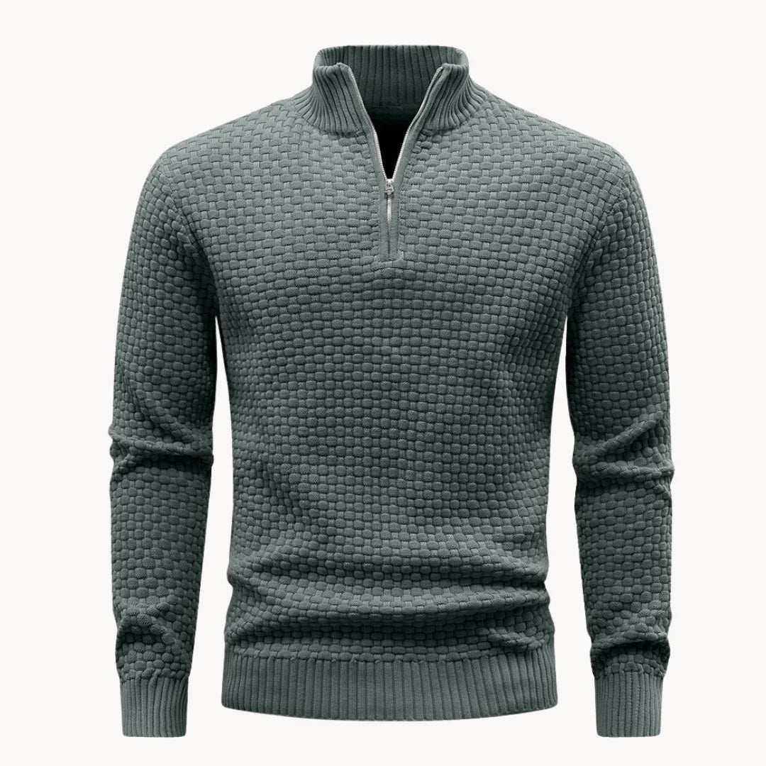 Anthony | Modern Quarter-Zip Knit Sweater - Valereo