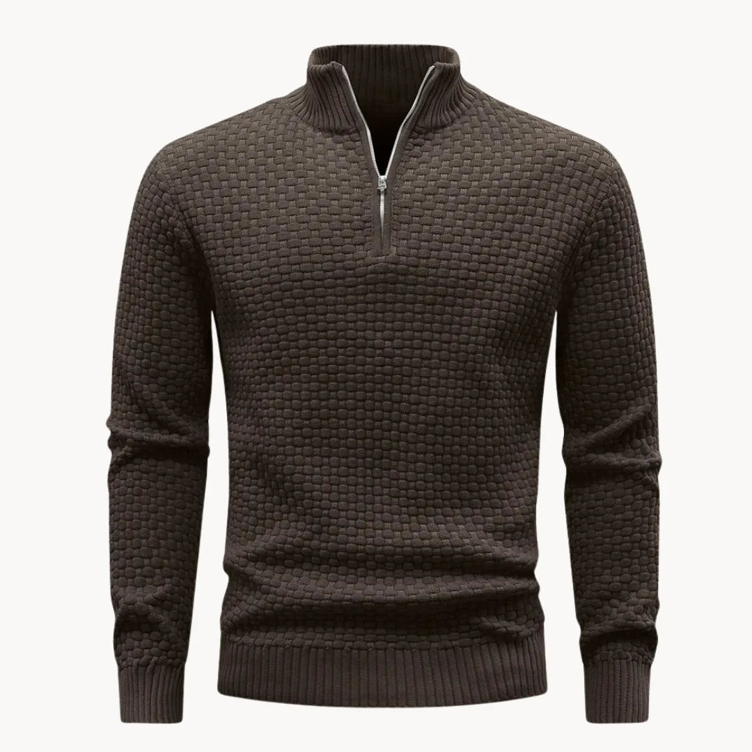Anthony | Modern Quarter-Zip Knit Sweater - Valereo