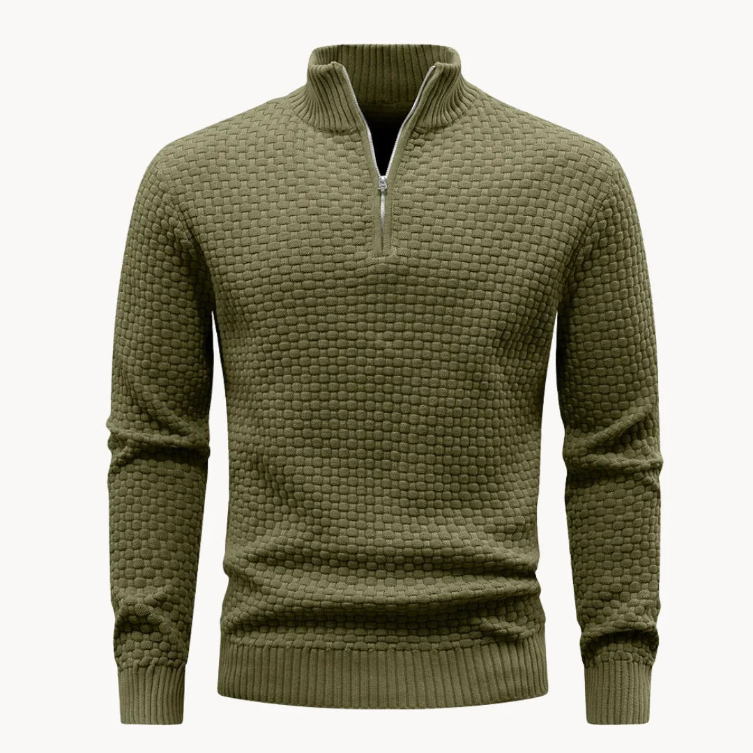 Anthony | Modern Quarter-Zip Knit Sweater - Valereo