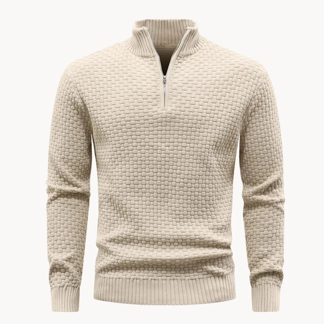 Anthony | Modern Quarter-Zip Knit Sweater - Valereo
