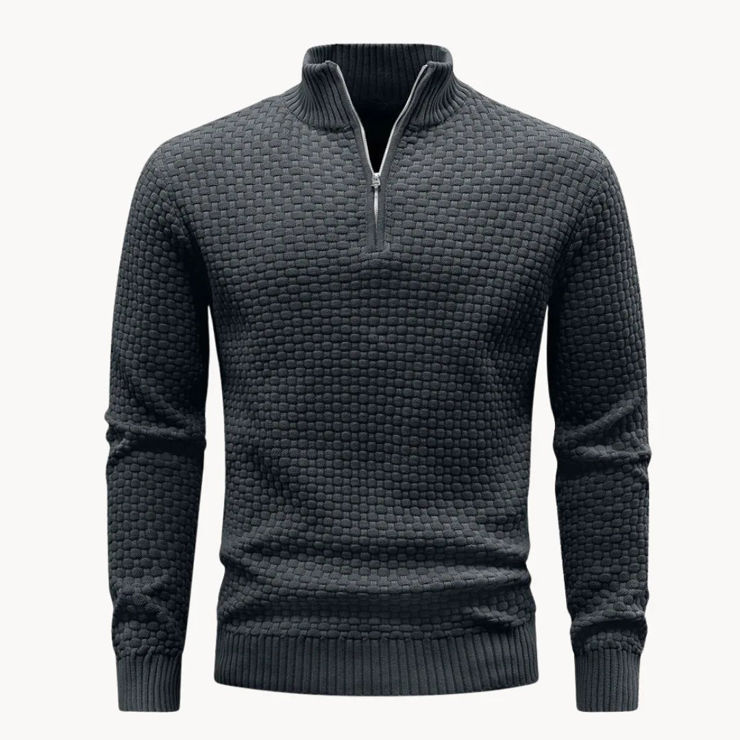 Anthony | Modern Quarter-Zip Knit Sweater - Valereo