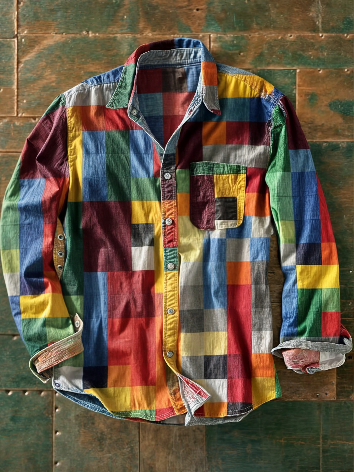 Anthony | Stylish Patchwork Cotton Shirt - Valereo