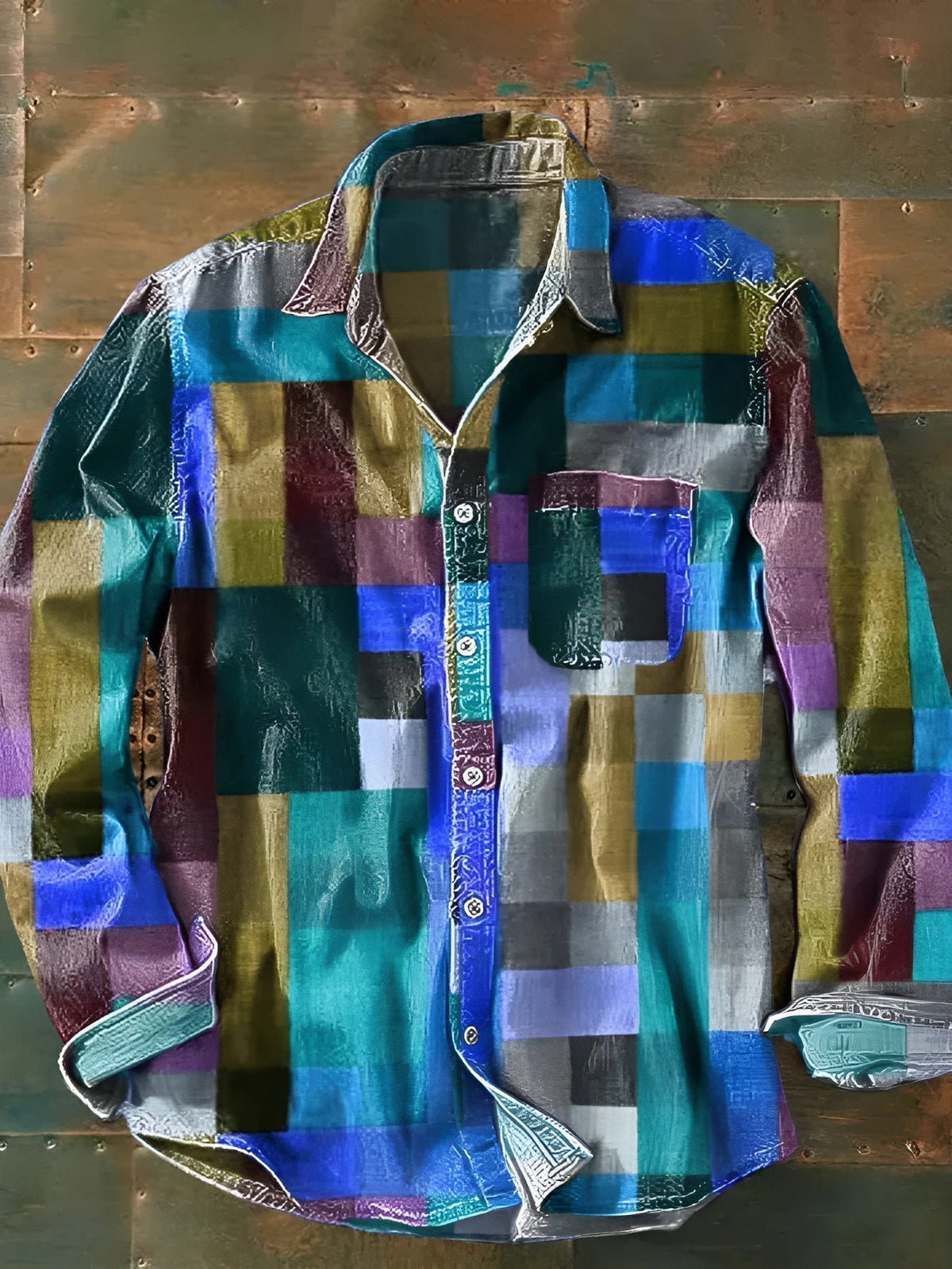 Anthony | Stylish Patchwork Cotton Shirt - Valereo