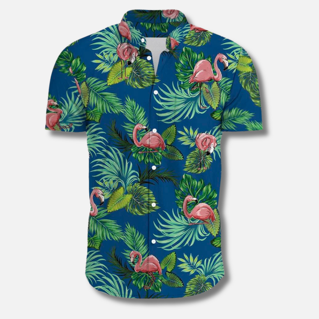 Austin | Casual Tropical Print Shirt - Valereo