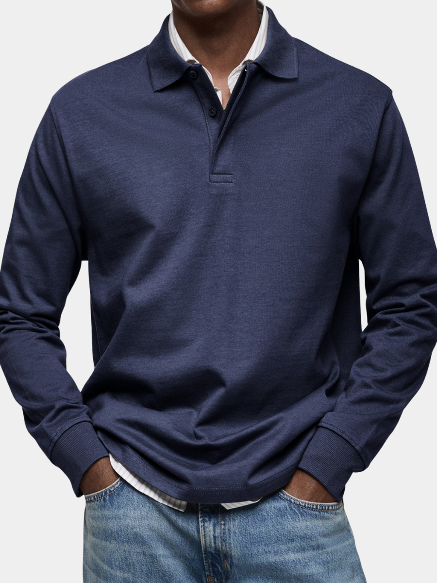 Austin | Relaxed Long Sleeve Polo Shirt - Valereo