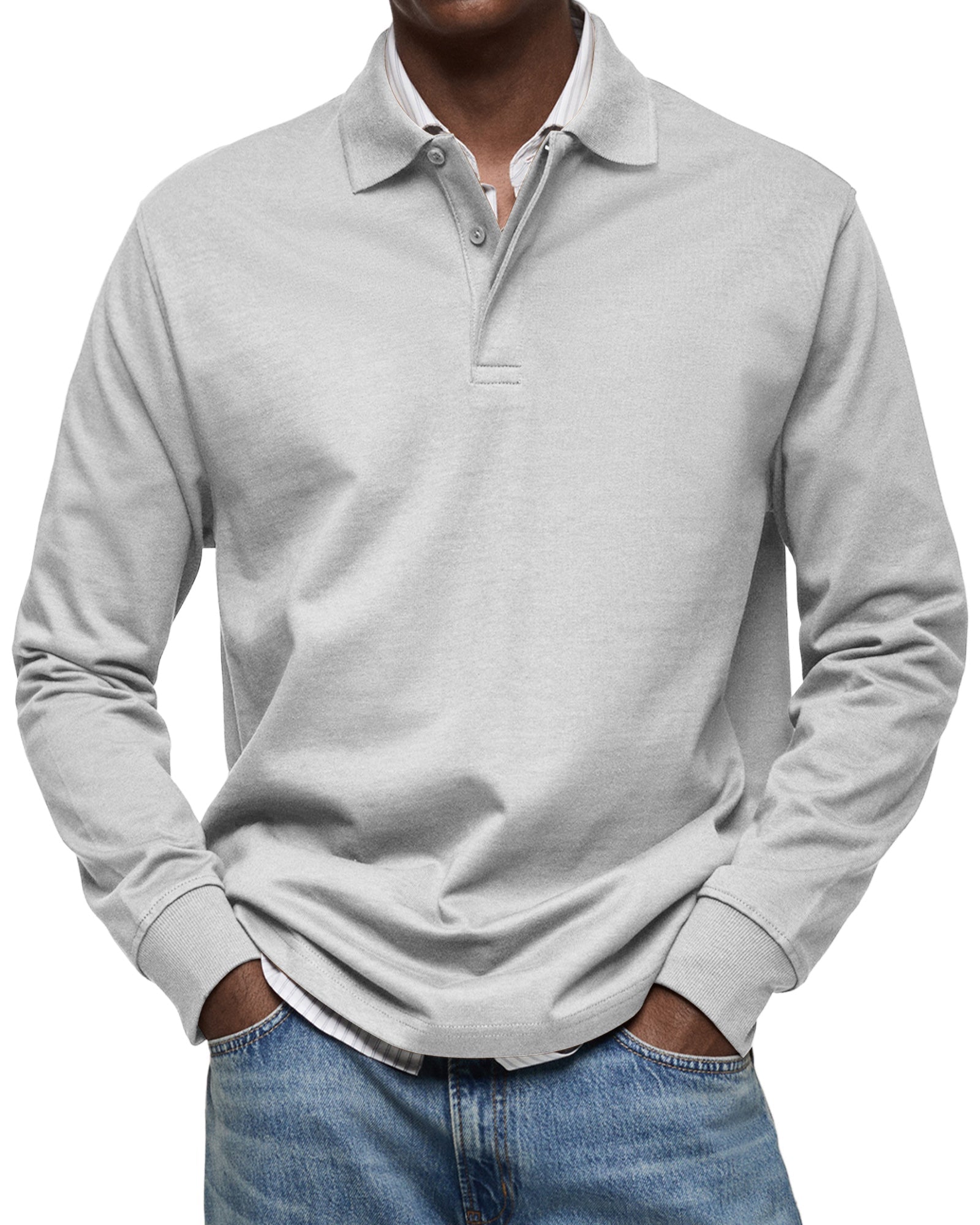 Austin | Relaxed Long Sleeve Polo Shirt - Valereo