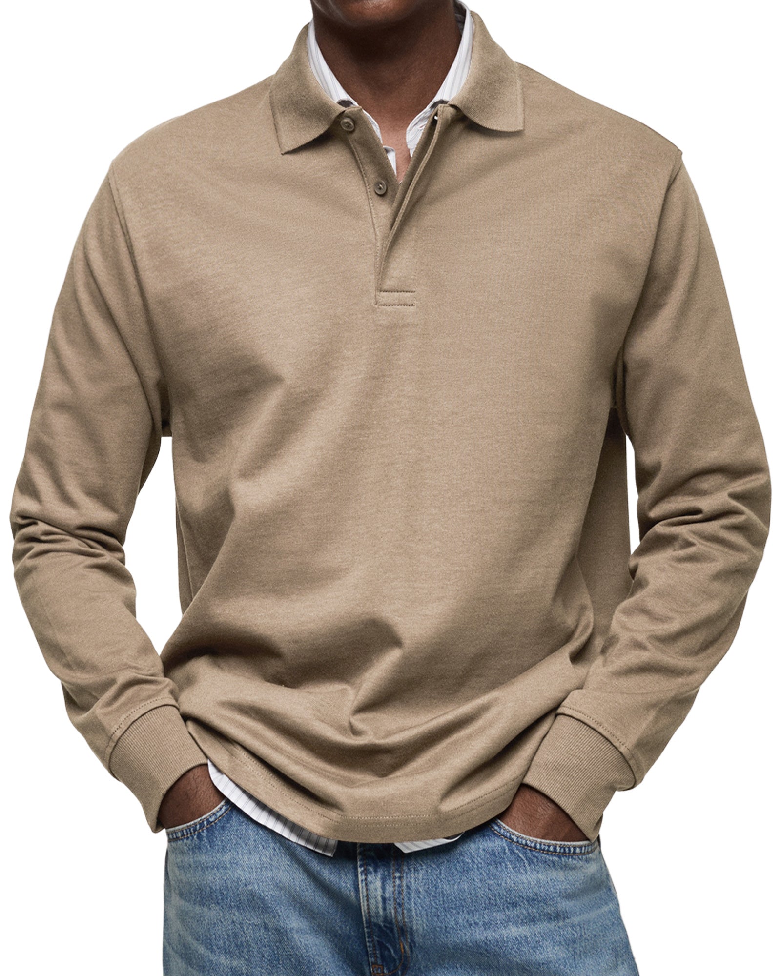 Austin | Relaxed Long Sleeve Polo Shirt - Valereo