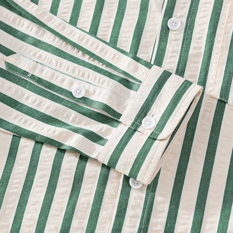Austin | Stylish Striped Cotton Shirt - Valereo