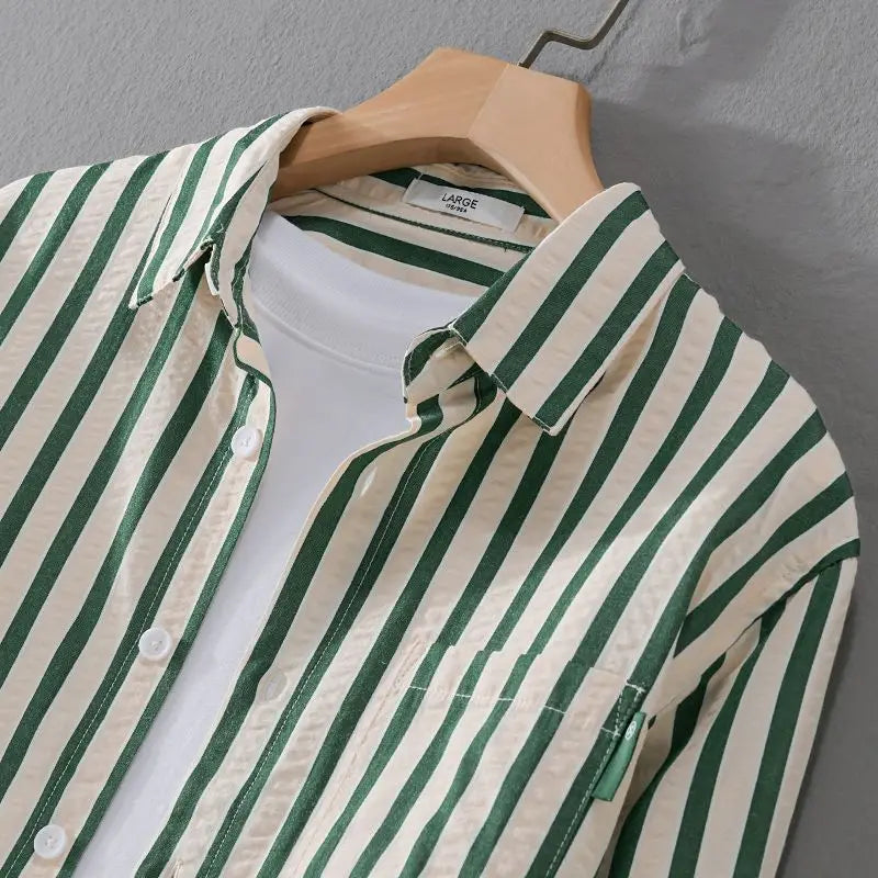 Austin | Stylish Striped Cotton Shirt - Valereo