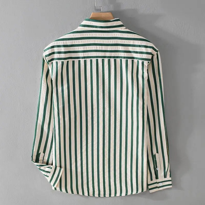 Austin | Stylish Striped Cotton Shirt - Valereo