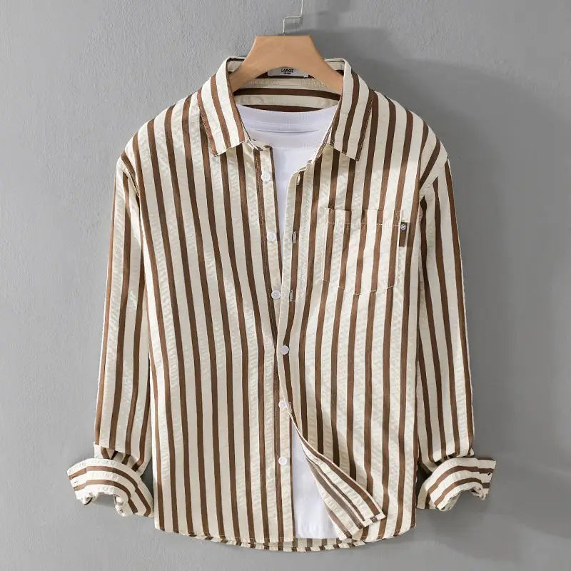 Austin | Stylish Striped Cotton Shirt - Valereo