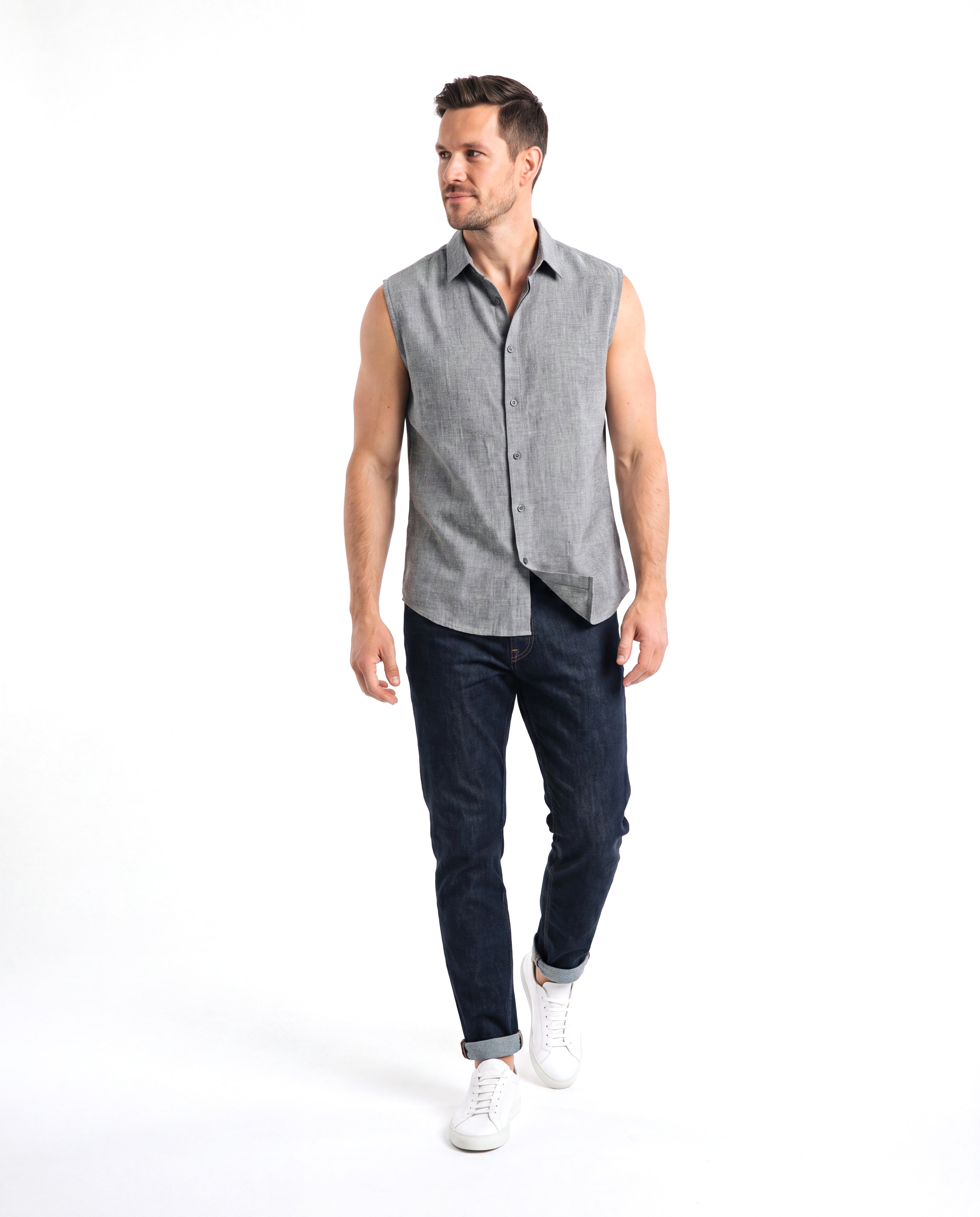 Men's Lightweight Shirt with Short Lapel
