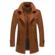 Men's Wool Blend Peacoat Layered Collar