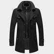 Men's Wool Blend Peacoat Layered Collar