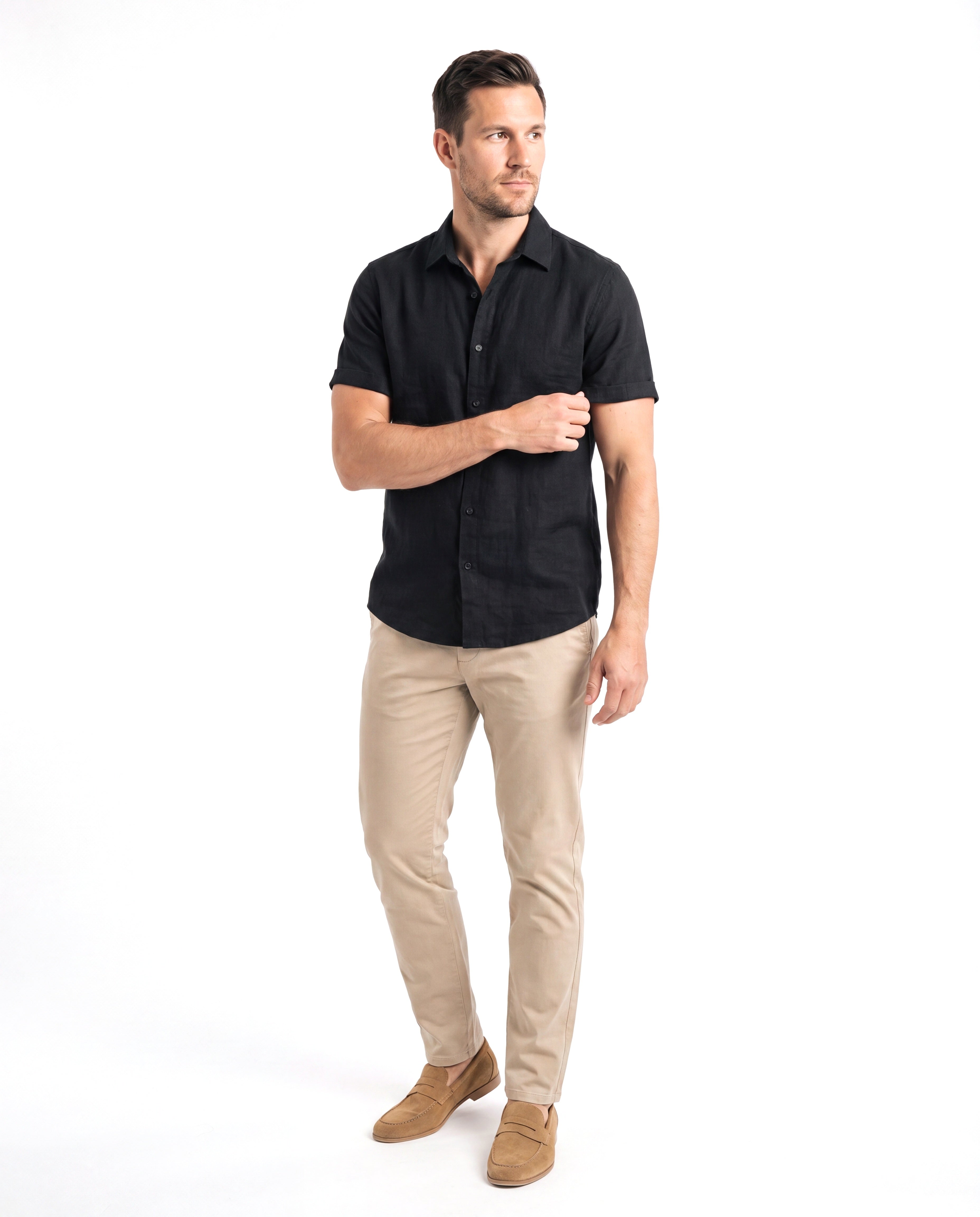 Men's Linen Shirt with Cooling Breathable Fabric