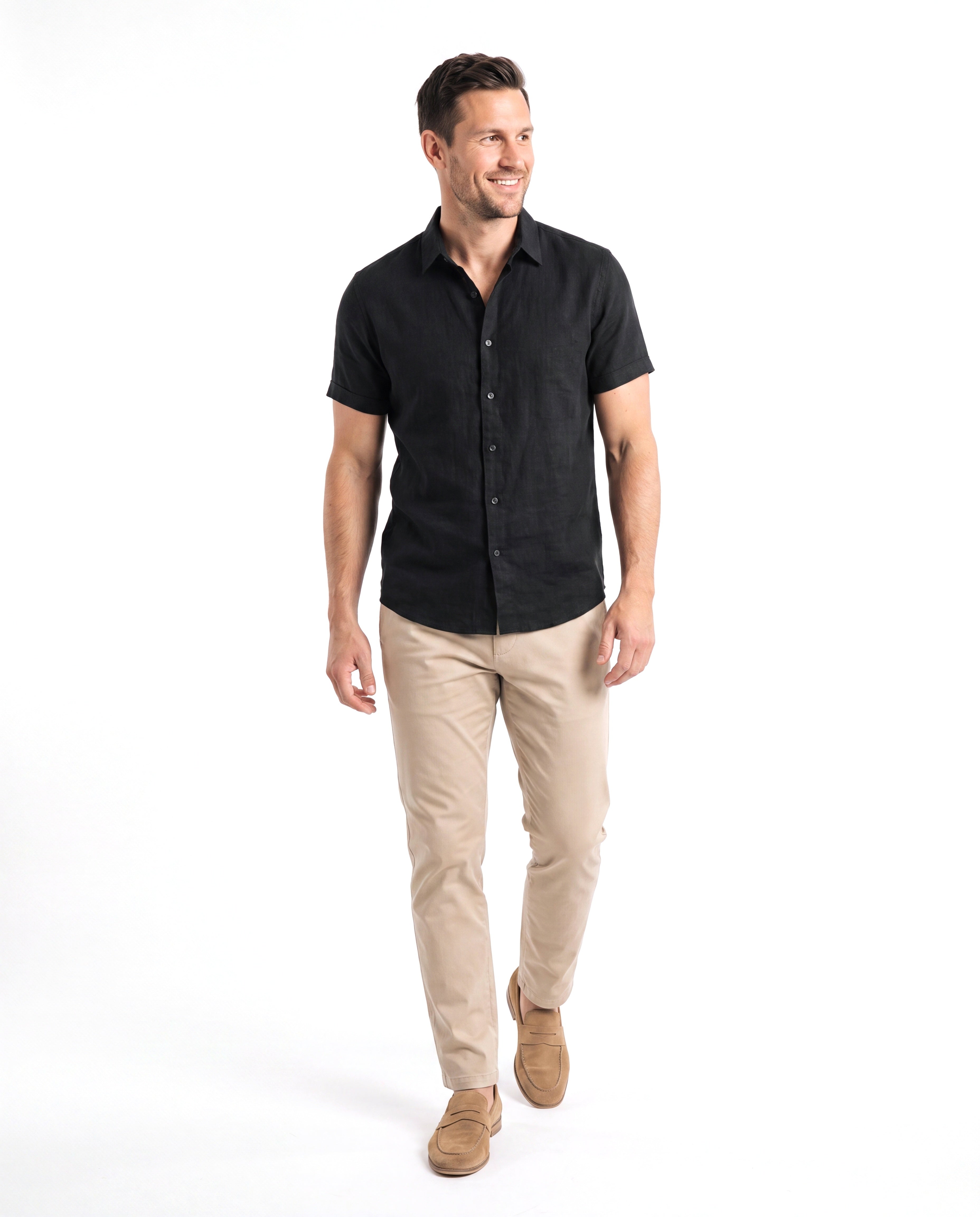 Men's Linen Shirt with Cooling Breathable Fabric