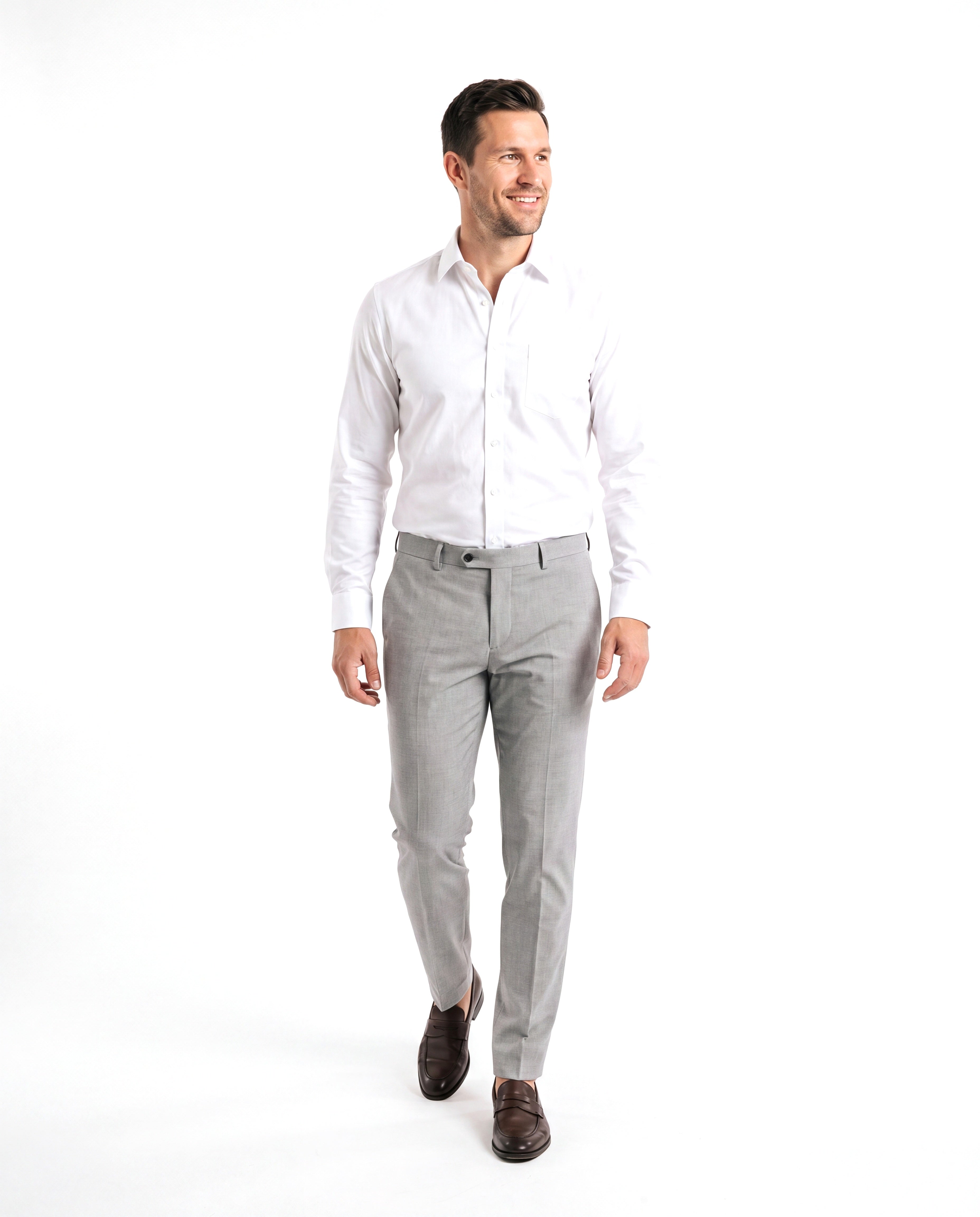 Men's Cotton Shirt with Classic Collar