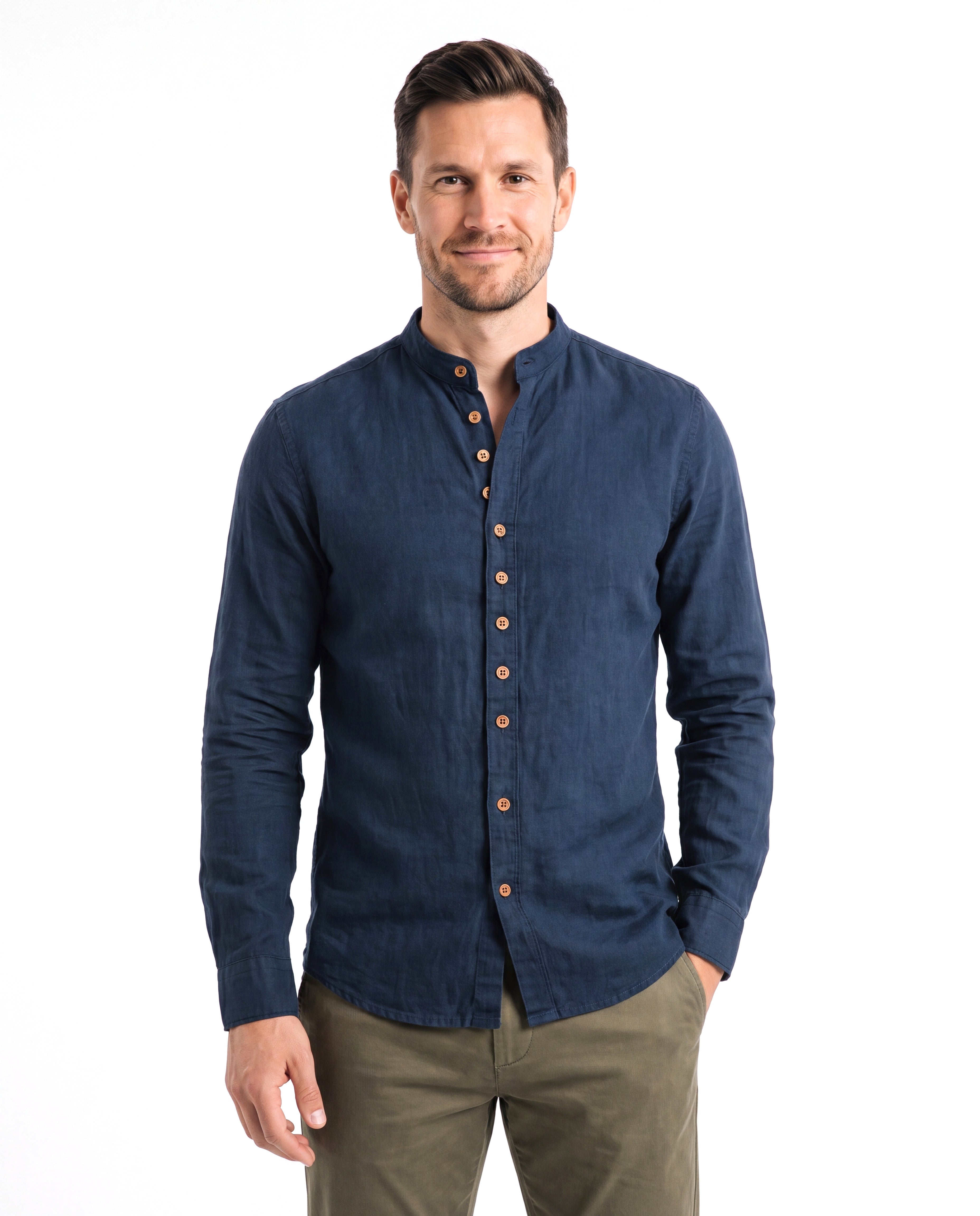 Men's Cotton Shirt with Long Sleeves