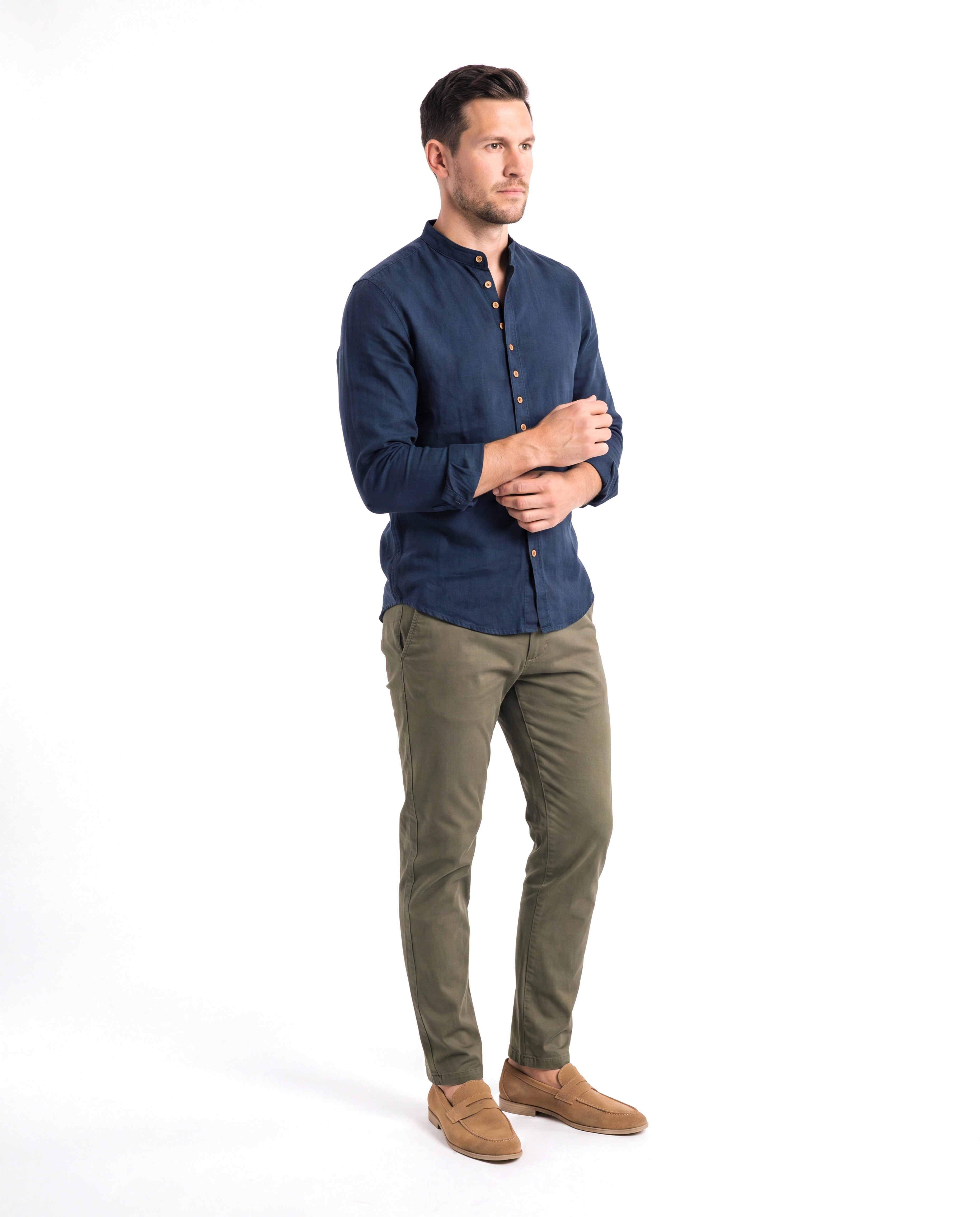 Men's Cotton Shirt with Long Sleeves