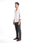 Men's Twill Shirt with Reinforced Collar