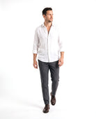 Men's Twill Shirt with Reinforced Collar