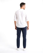 Men's Linen Shirt with Mandarin Collar