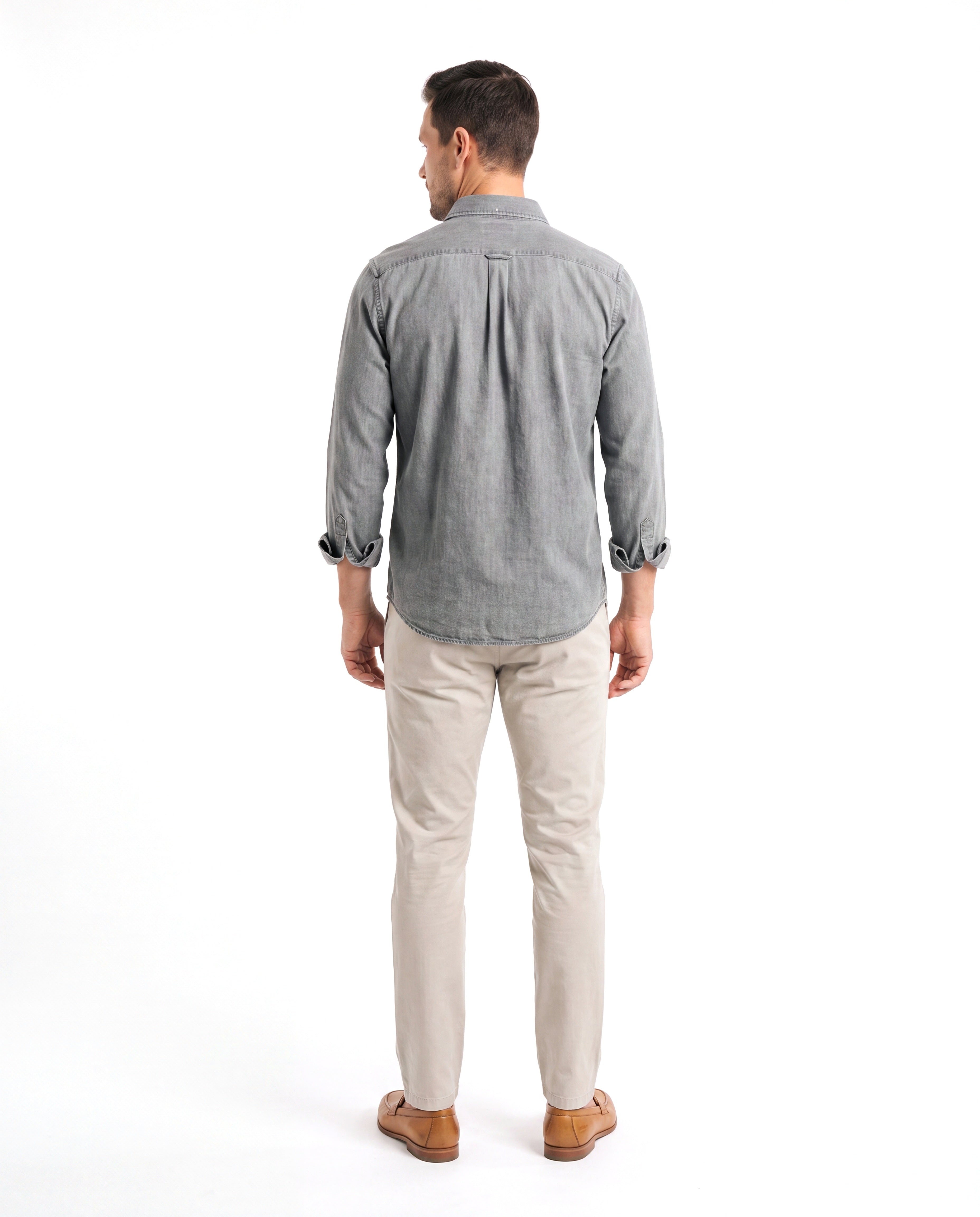 Men's Denim Shirt with Chest Pockets