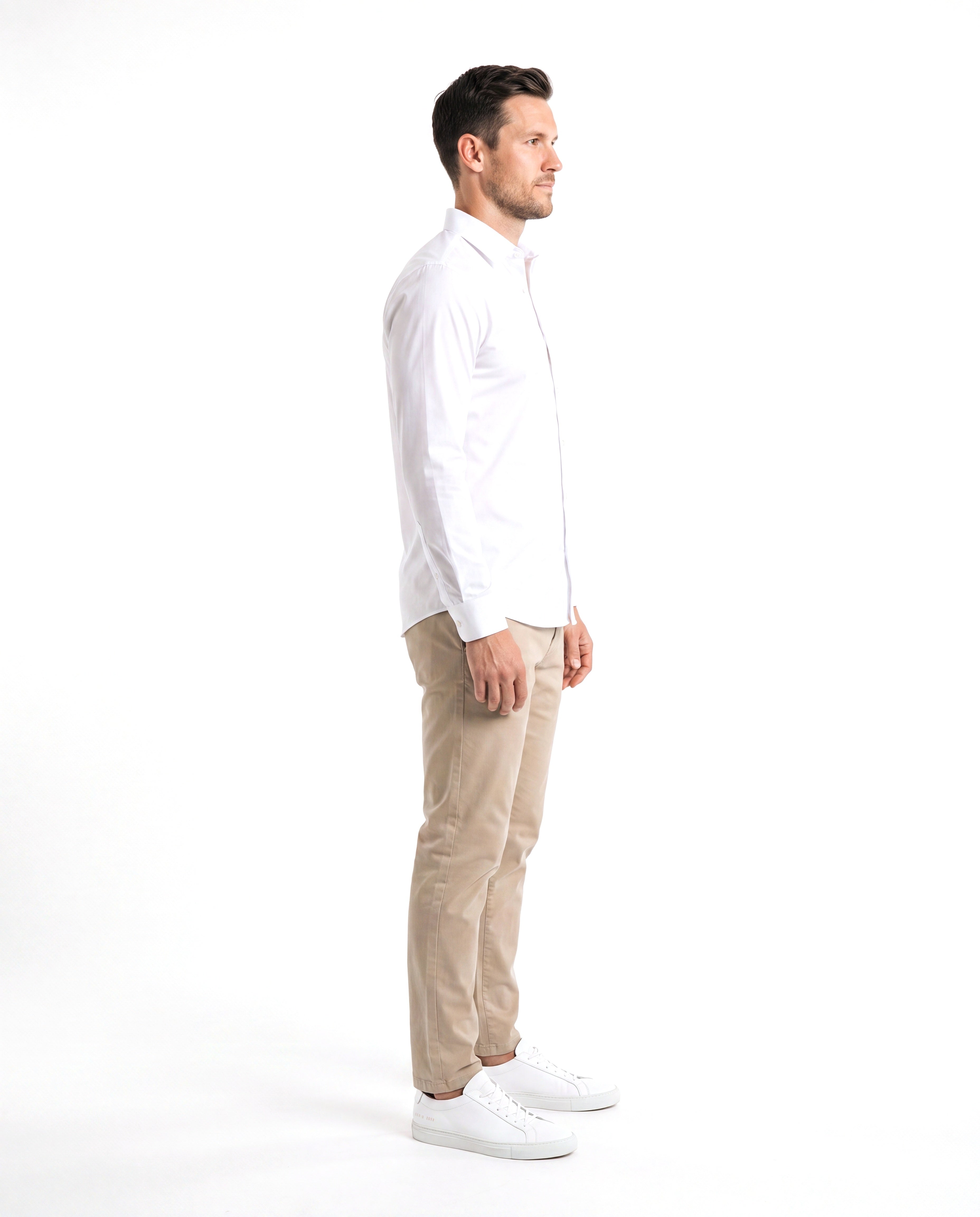 Men's Cotton Shirt with Refined Collar