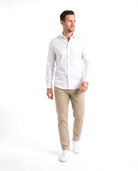 Men's Cotton Shirt with Refined Collar