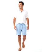 Men's Linen Shorts with Drawstring Waist