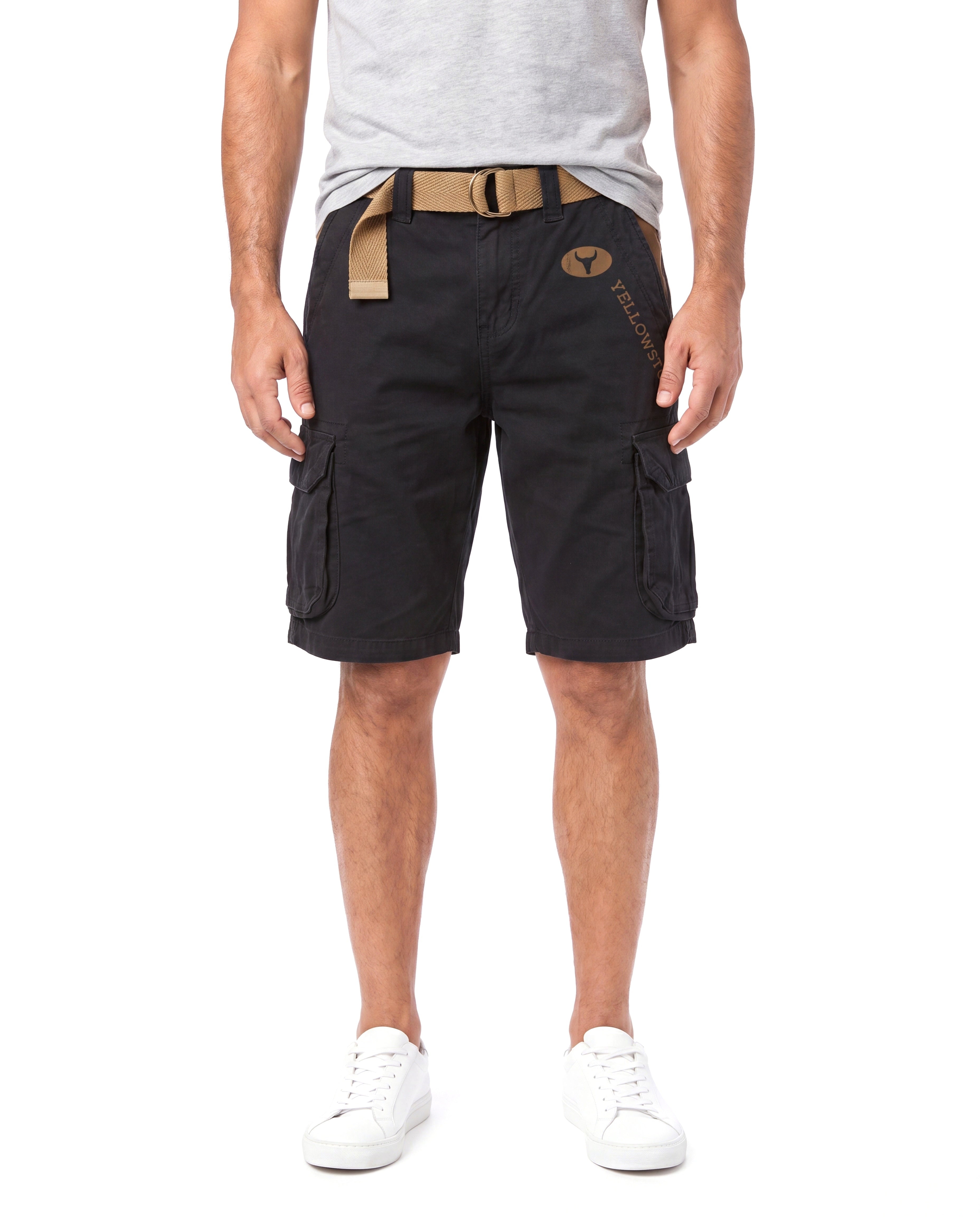 Men's Cotton Cargo Shorts with Multiple Pockets