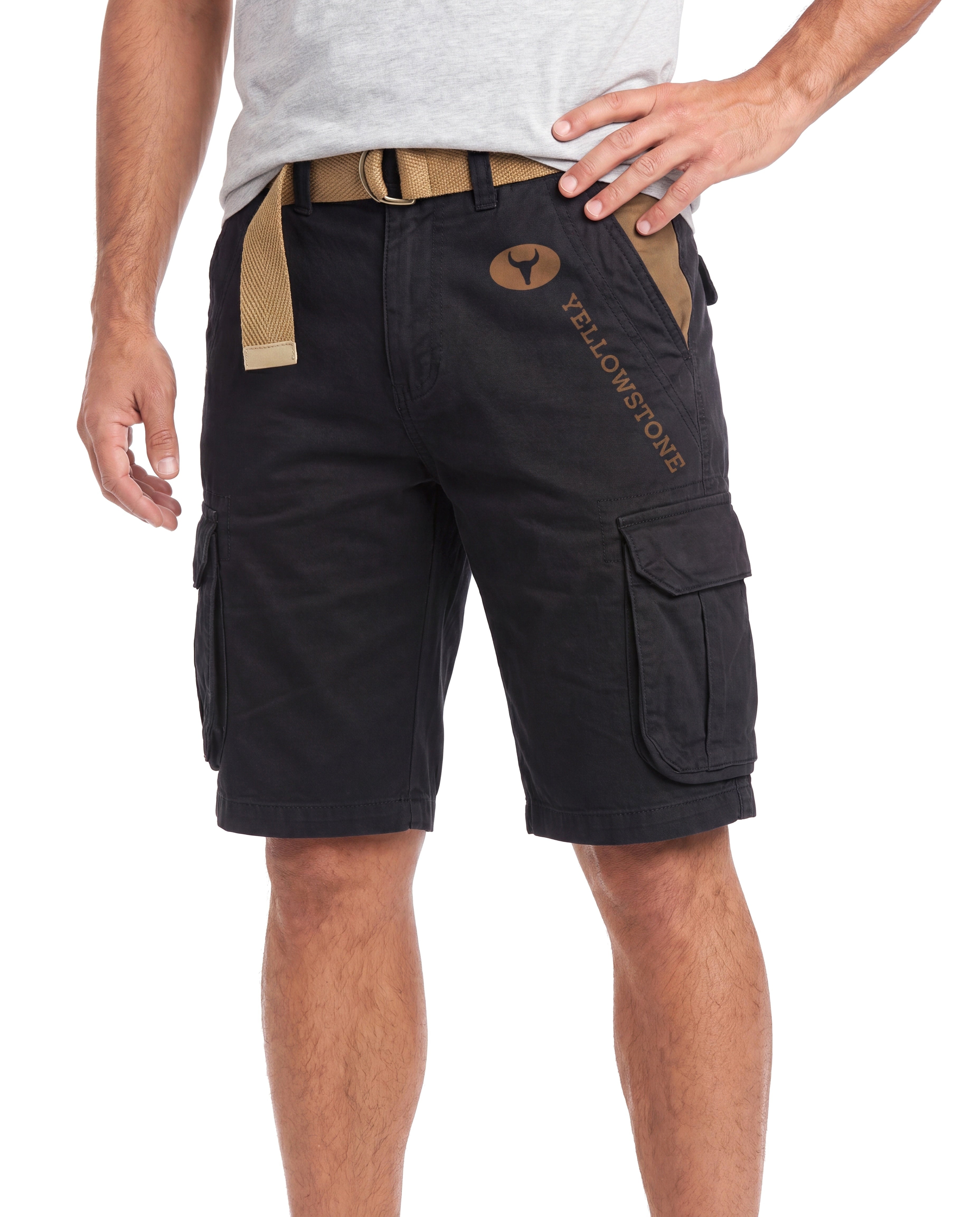 Men's Cotton Cargo Shorts with Multiple Pockets