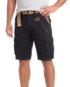 Men's Cotton Cargo Shorts with Multiple Pockets