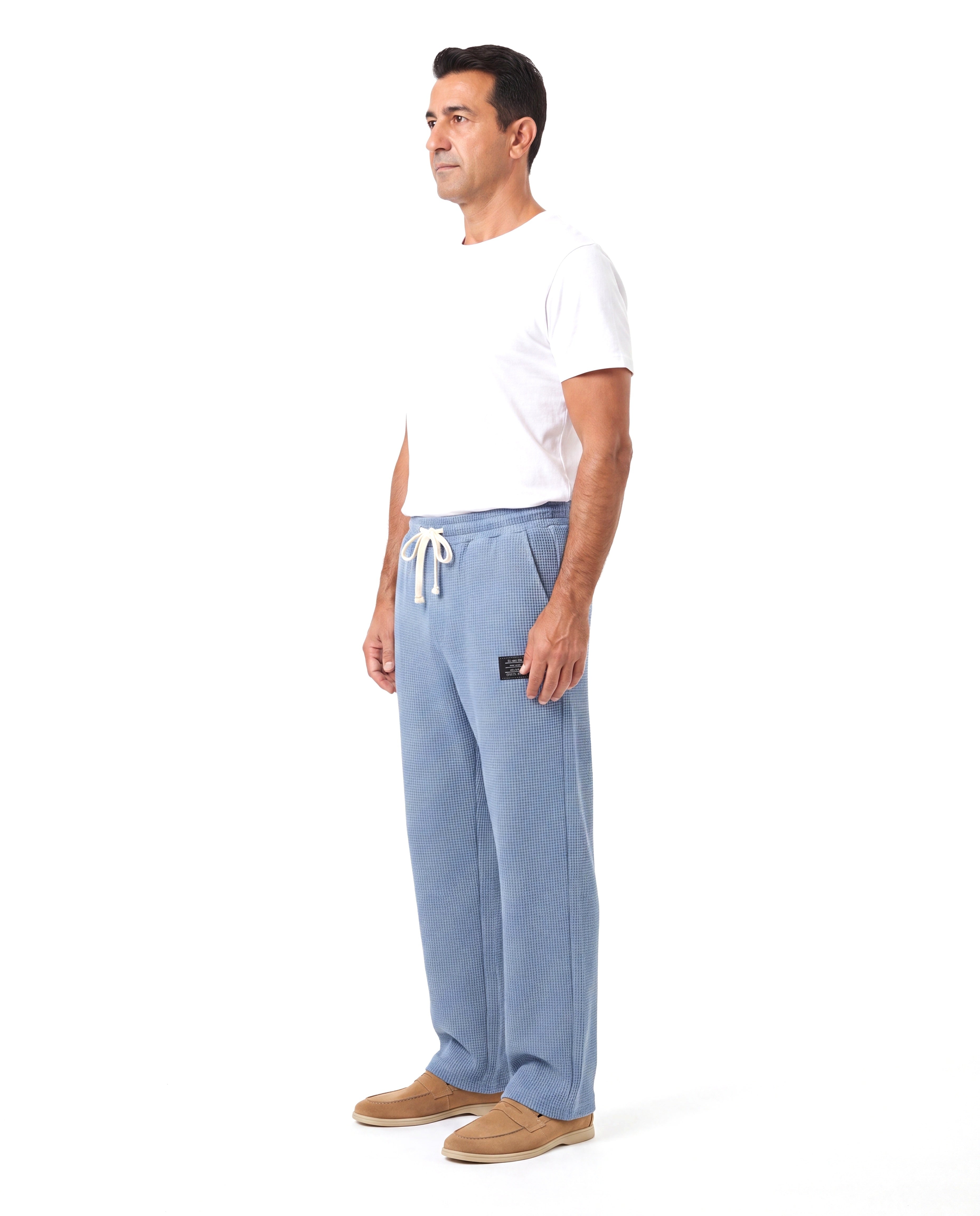Men's Waffle-Knit Joggers with Drawstring