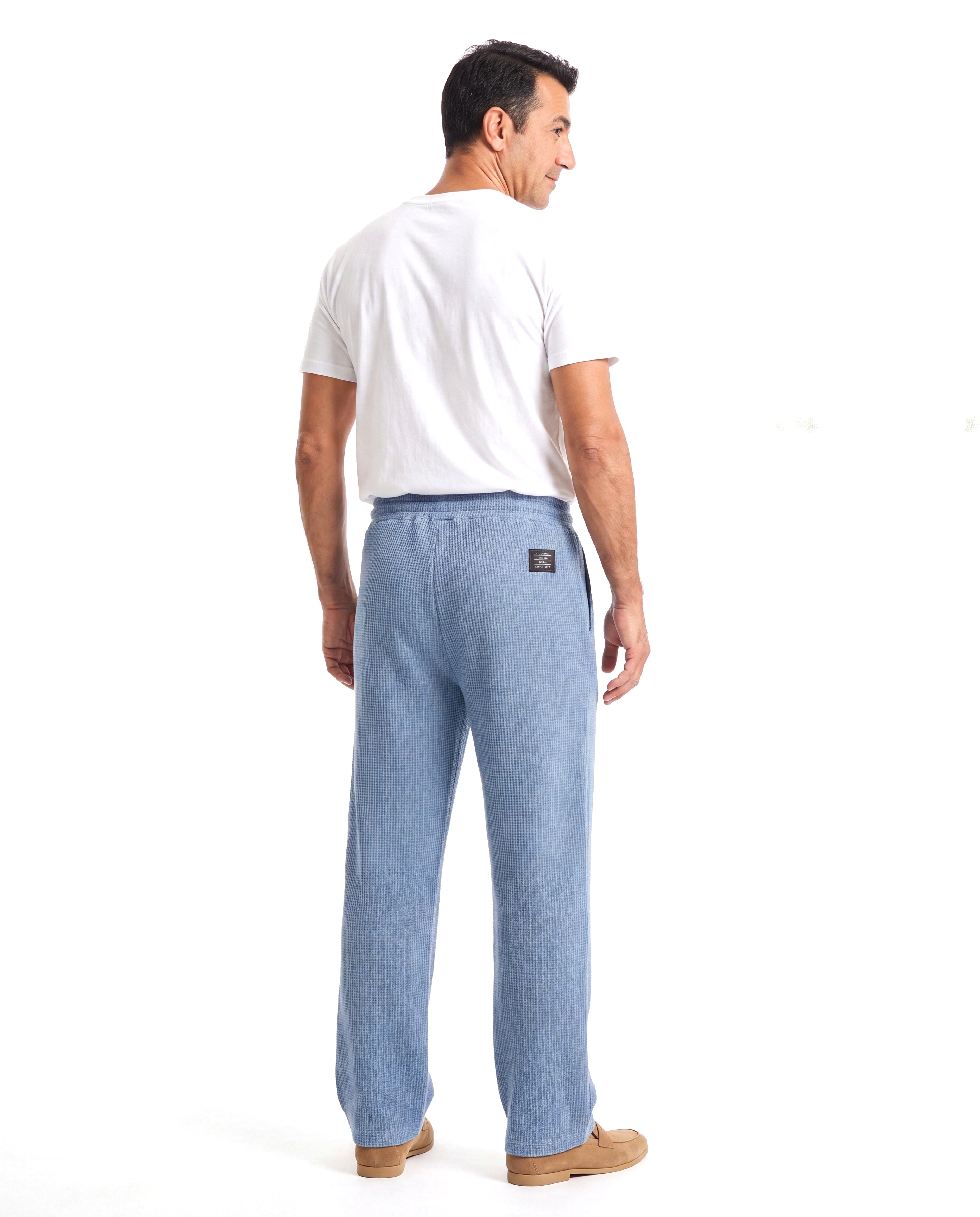 Men's Waffle-Knit Joggers with Drawstring