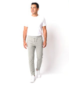 Men's Cotton Chinos with Elastic Waist